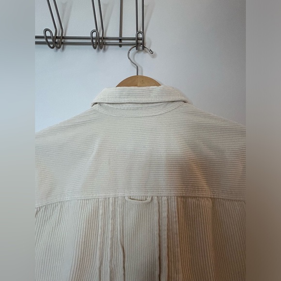 MADEWELL Mini Shirtdress, Corduroy, White/Cream, XXS - Picture 11 of 13